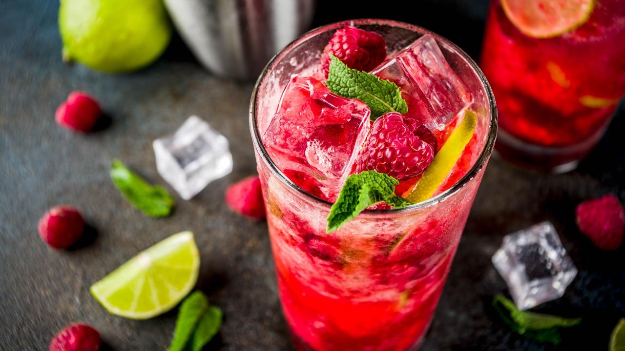 Raspberry summer cocktail