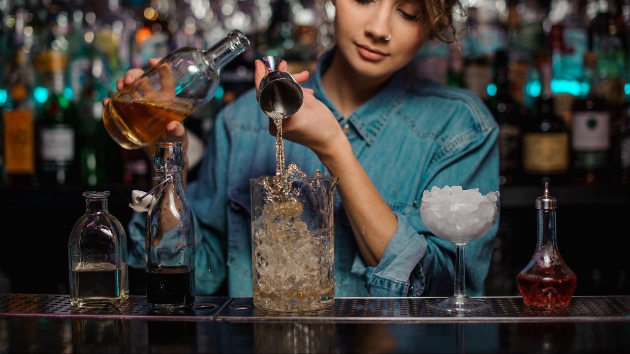 Bartender preparing cocktail