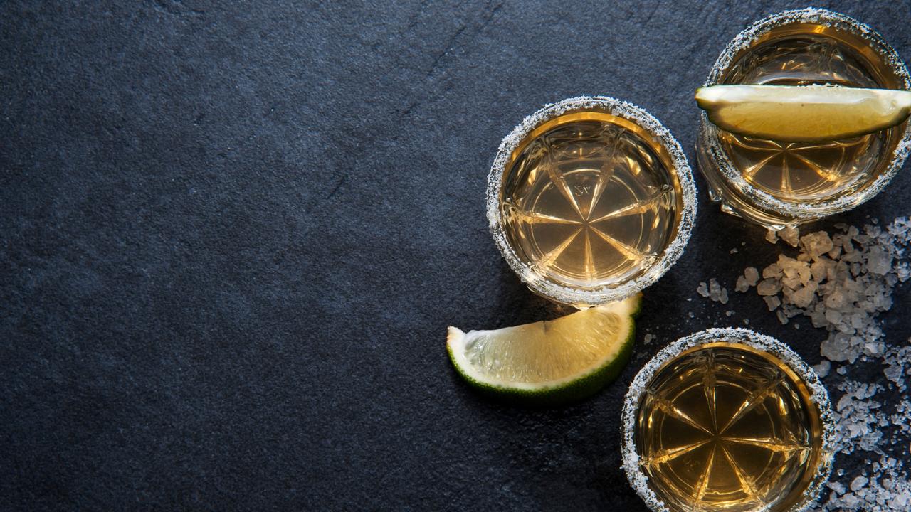 Tequila glass lime salt